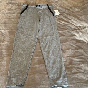 NWT Boys XL Drawstring Fleece Pants from Univibe Gray with Black Accents